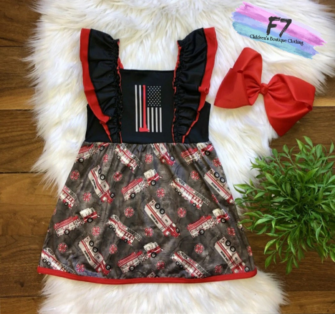 Firefighter Thin Red Line Dress