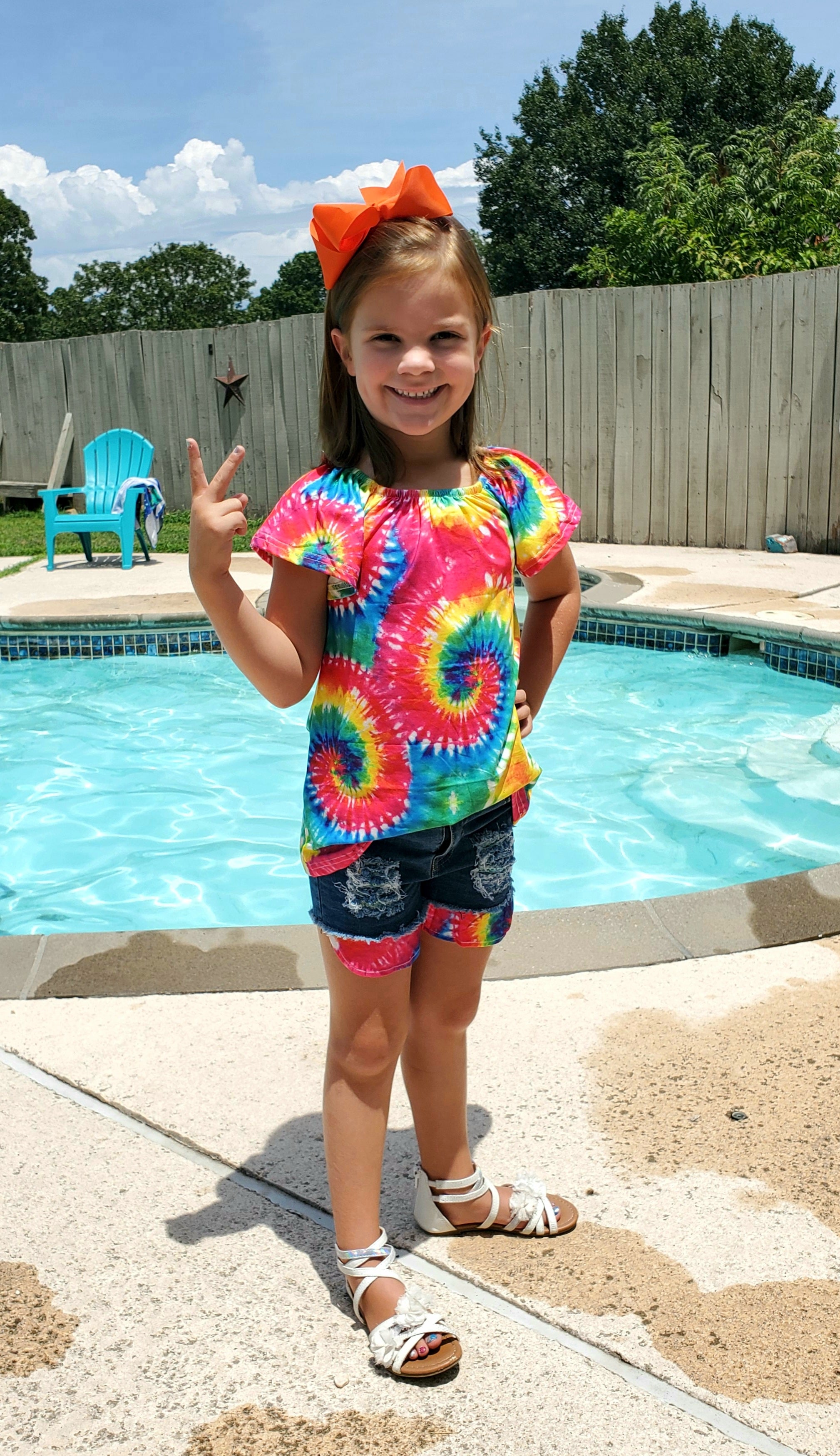 Peek-A-Boo Tye Dye Short Set