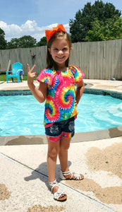 Peek-A-Boo Tye Dye Short Set