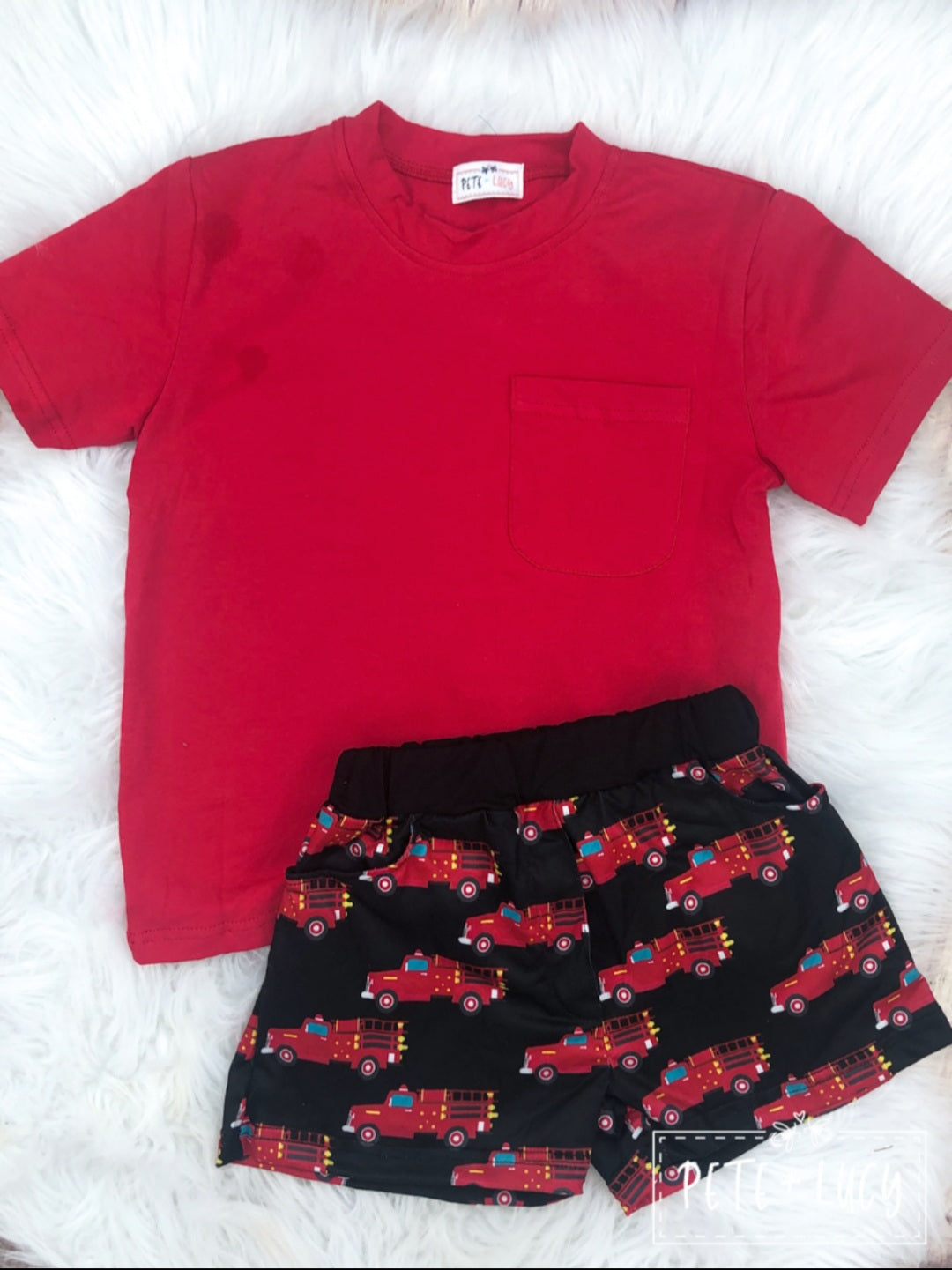 Fire Truck Short Set (Boys)