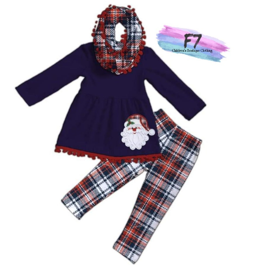 Santa Plaid Pant Set (3pcs) (Infant)