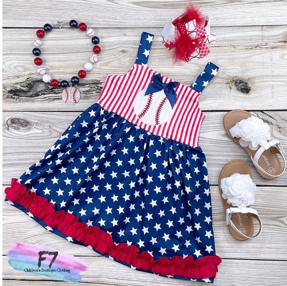 America's Favorite Pastime Dress (Infant)