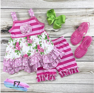 Shabby Chic Stripe Short Set (Infant)