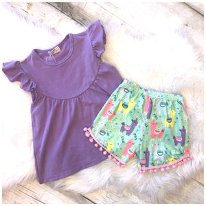 Lovely Llama Short Set