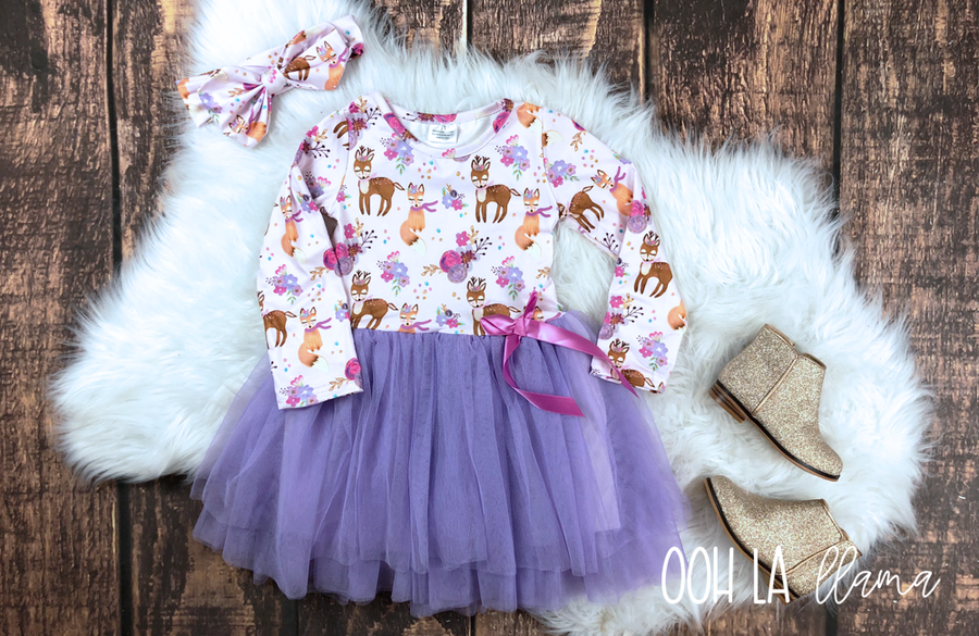 Woodland Animals Tutu w/Bow